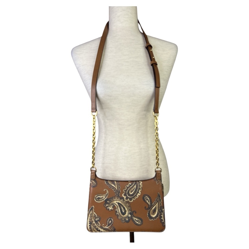 MICHAEL KORS STUDIO NATALIE PAISLEY LUGGAGE MID-CHAIN MESSENGER BAG - Picture 3 of 11